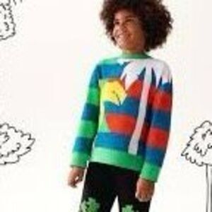 NWT Stella McCartney Kids Colorful Palm Tree Print Sweatshirt.  Size 8